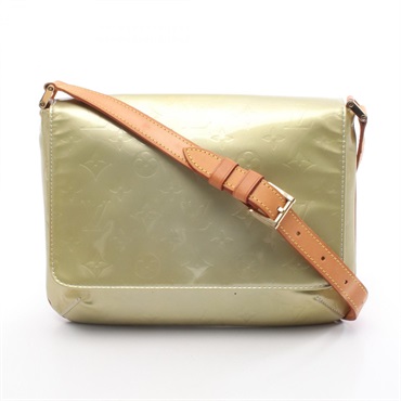 LOUIS VUITTON Thompson Street Shoulder Bag M91069 Vernis leather Gris Used Women