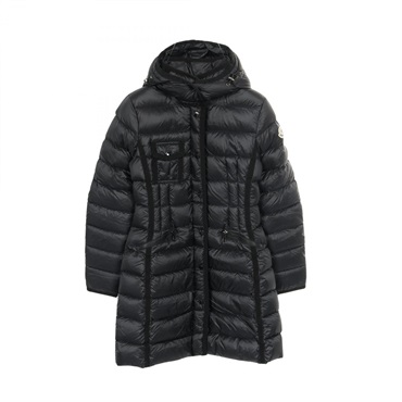 MONCLER HERMINE Down Jacket with Hood Nylon Black #0 Used Women
