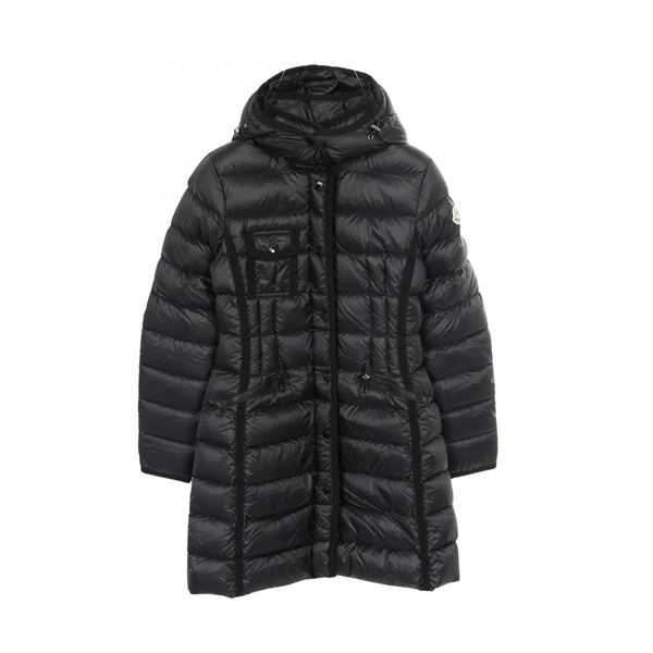 MONCLER HERMINE Down Jacket with Hood Nylon Black #0 Used Women