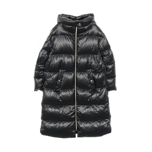 Herno Ultra light Down jacket Coat 1519D12017Z9300 Nylon Black NEW Women #40