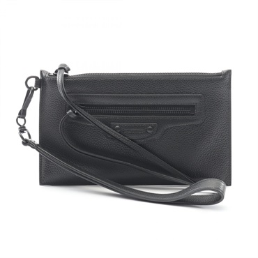 BALENCIAGA Neo classic Business clutch bag pouch 65524815Y071000 leather BK NEW