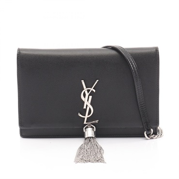 SAINT LAURENT PARIS Kate Tassel chain crossbody Shoulder Bag 452159 leather BK