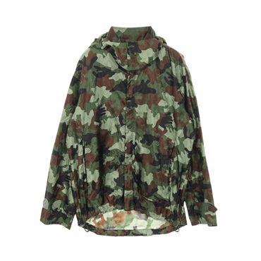 LOUIS VUITTON Camo Windbreaker Mountain Hoodie Nylon Green Brown Black #44 mens