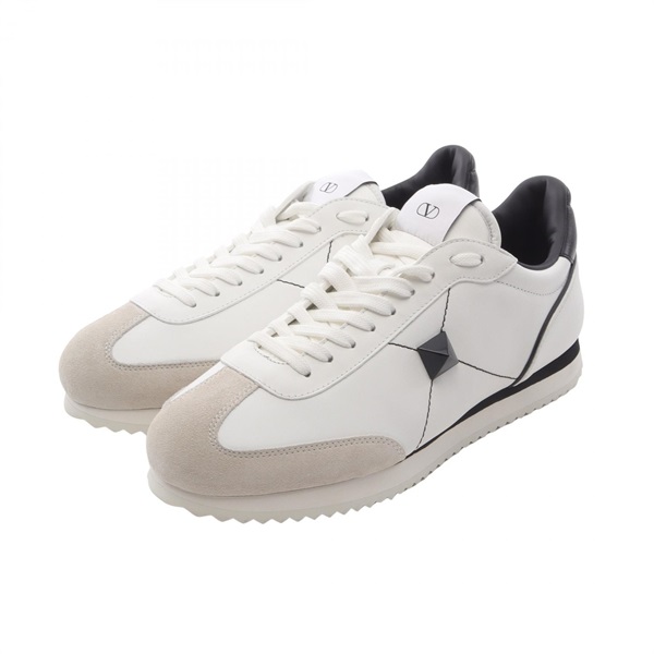 Valentino Garavani Rock studs sneakers 2Y2S0G51 leather Suede White Blk #41 mens