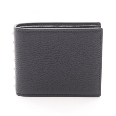 Valentino Rockstud Billfold Bi-fold wallet 6Y2P0V17PDX0NO leather Black NEW mens