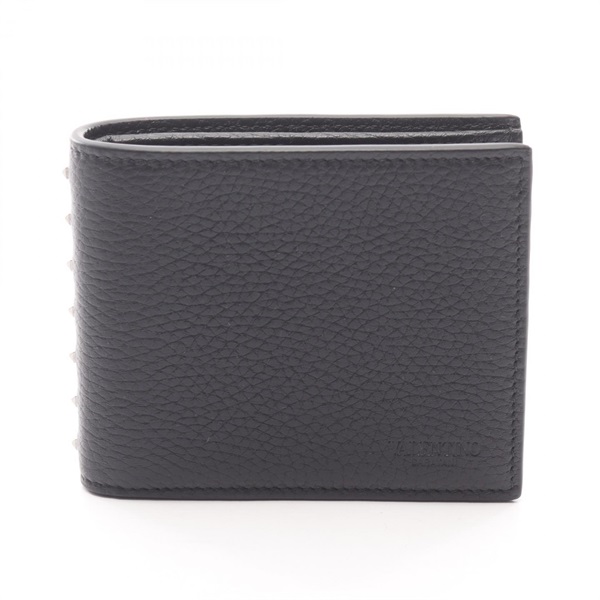 Valentino Rockstud Billfold Bi-fold wallet 6Y2P0V17PDX0NO leather Black NEW mens
