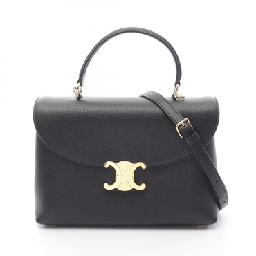 CELINE Medium Nino shoulder crossbody Handbag 117523FXK38NO leather Black NEW