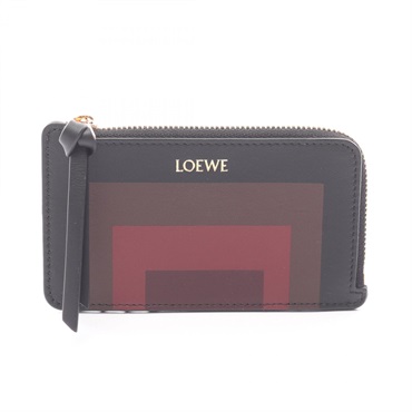 LOEWE x Albers Card Case C643Z40XA71101 leather Black Multicolor NEW Women