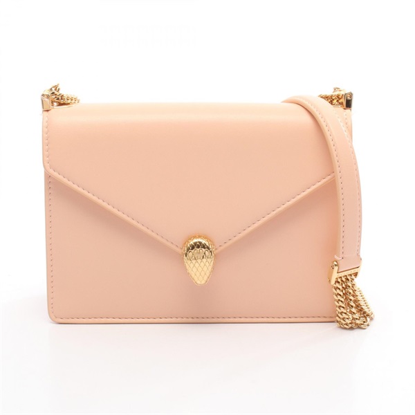 BVLGARI Serpenti Forever chain Shoulder Bag leather Pink Used Women
