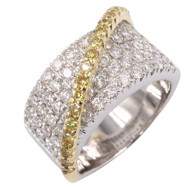 JEWELRY Diamond Ring 18KYG Yellow Gold Used Women US Size 6.5
