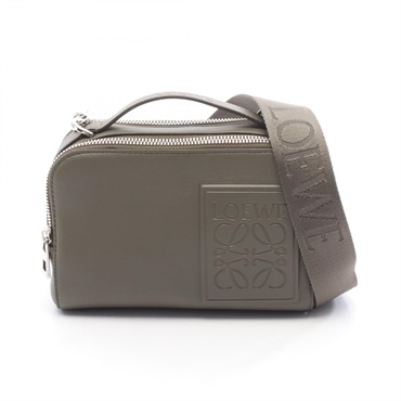 LOEWE 2Way Mini Crossbody Shoulder Camera Handbag C565R41X05 Leather Khaki Used