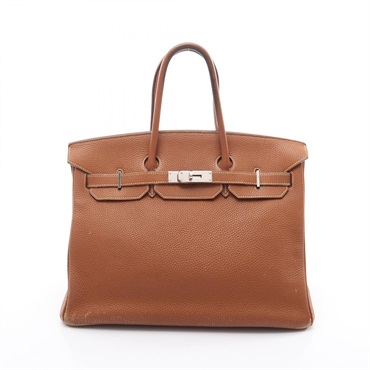 HERMES Birkin 35 Handbag I 027634CC Togo leather Gold Used Women SHW
