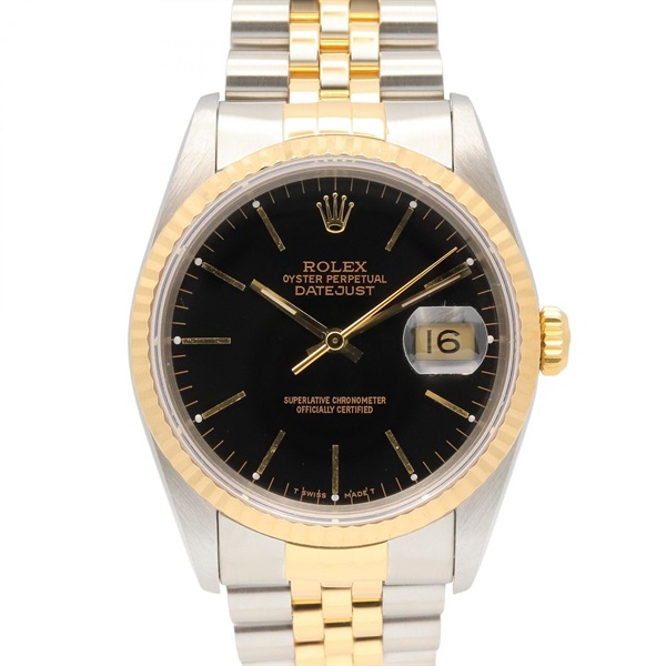 ROLEX Datejust X Wrist Watch 16233 Automatic 18KYG Yellow Gold SS Used mens