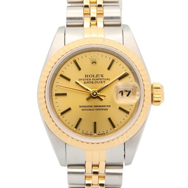 ROLEX Datejust E Wrist Watch 69173 Automatic 18KYG Gold SS Used Women