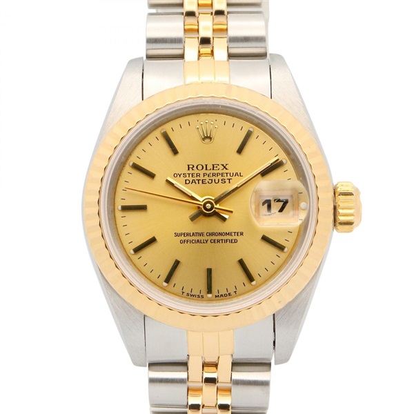 ROLEX Datejust E Wrist Watch 69173 Automatic 18KYG Gold SS Used Women