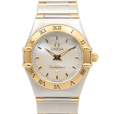 OMEGA Constellation Mini Wrist Watch 1362.70 Quartz 18KYG Gold SS Used Women