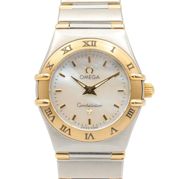 OMEGA Constellation Mini Wrist Watch 1362.70 Quartz 18KYG Gold SS Used Women