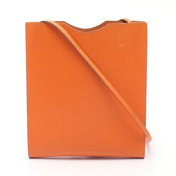 HERMES Onimaitu Shoulder crossbody pochette Bag F Tadelakt Orange Used Women
