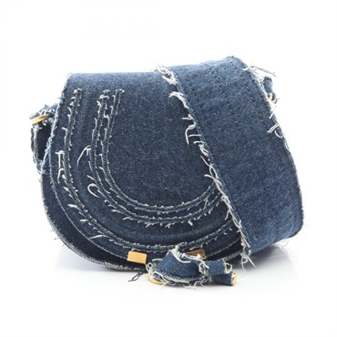 Chloe MARCIE Mercy Crossbody Shoulder Bag denim Navy Used Women