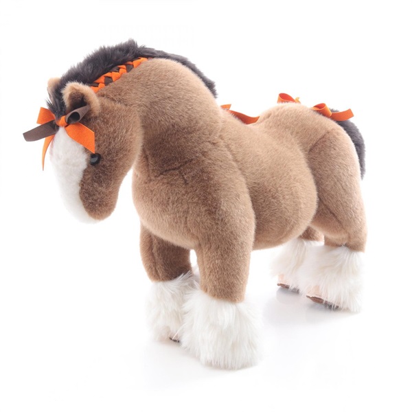 HERMES Elmy PM Horse Plush stuffed animal Suede acrylic Brown Multicolor Used