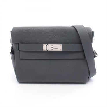 HERMES Kelly Messenger PM Shoulder crossbody Bag B H085671CK Togo Ardoise SHW