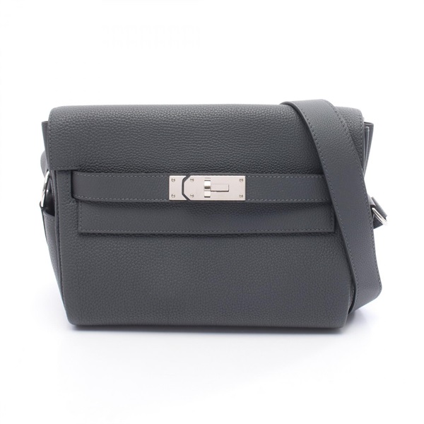 HERMES Kelly Messenger PM Shoulder crossbody Bag B H085671CK Togo Ardoise SHW