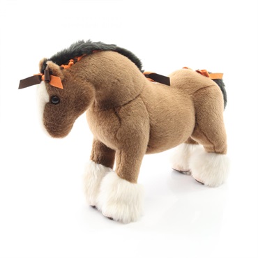 HERMES Elmy PM Horse Plush stuffed animal Suede acrylic Brown Multicolor Used