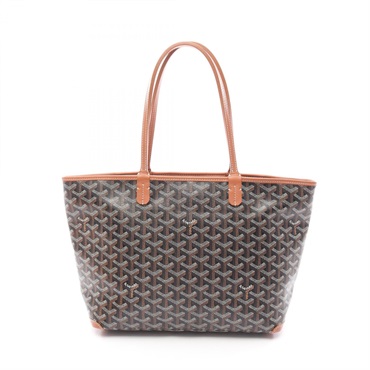 GOYARD Artois PM Tote Bag ARTOISPMLTY01CL03P canvas leather Black Brown Used
