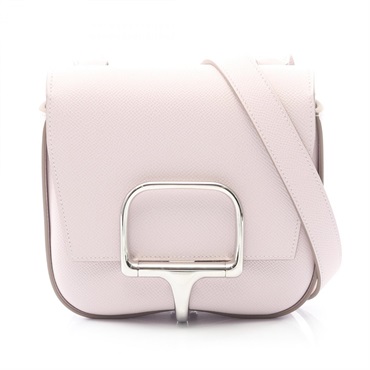 HERMES della cavalleria mini Shoulder crossbody Bag B Epsom mauve pale used SHW