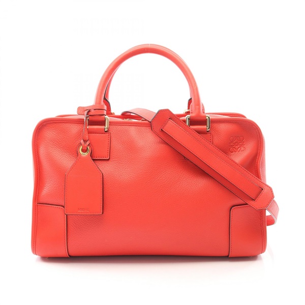 LOEWE Amazona 36 shoulder crossbody Handbag 352 30 N22 leather Red Used Women