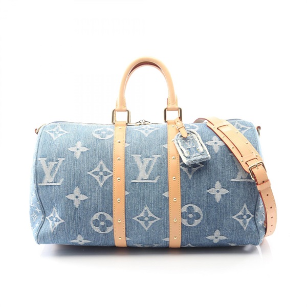LOUIS VUITTON LV Remix Keepall Bandouliere 45 Hand bag M24315 Monogram denim LV