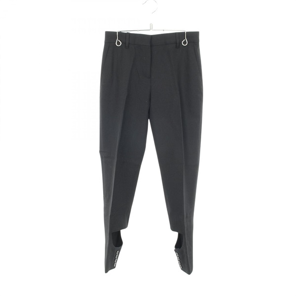 BURBERRY Pants trousers cut-out wool Black Used Women #UK2