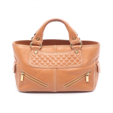 CELINE Hand Tote bag leather Brown Used Women