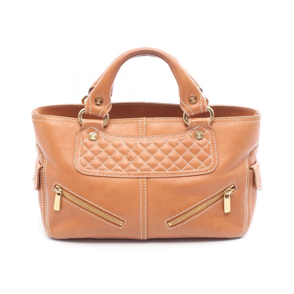 CELINE Hand Tote bag leather Brown Used Women