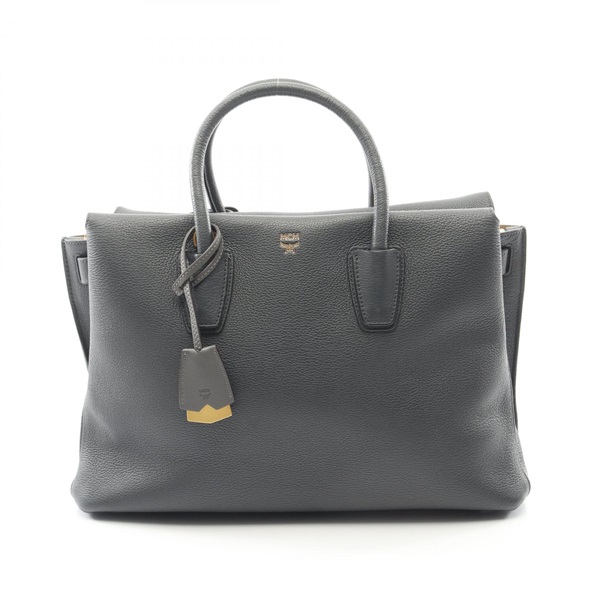 MCM Milla Tote Handbag leather Gray Used Women