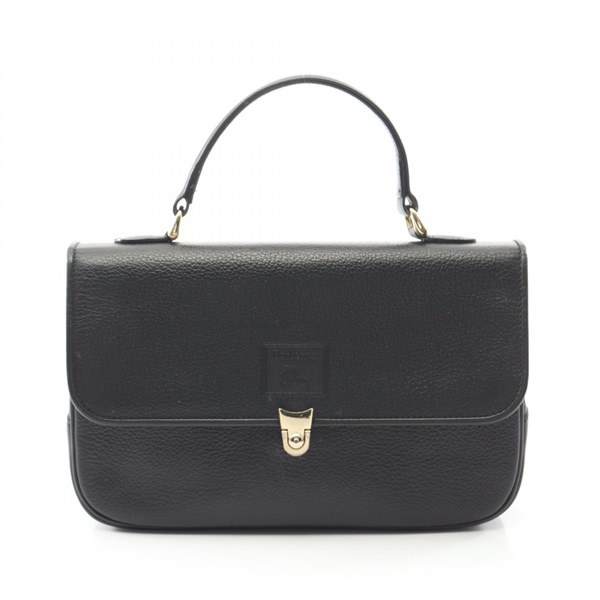 BURBERRY Shadow Horse Handbag leather Black Used Women