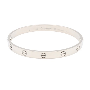 CARTIER Love Bracelet 18KWG White Gold Used Women #18