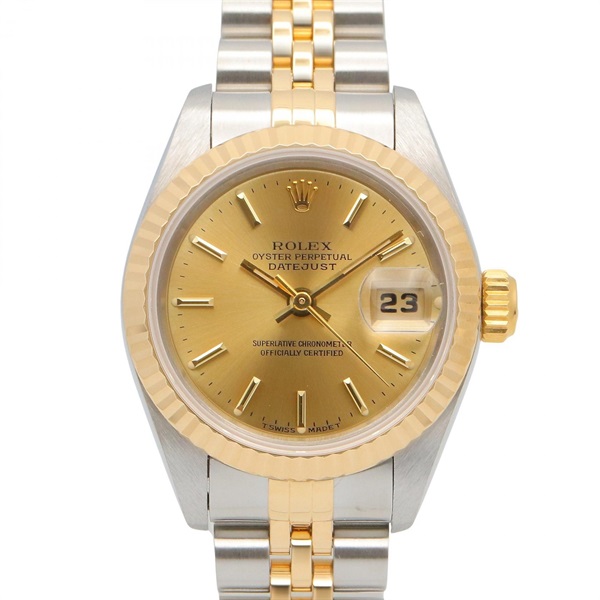 ROLEX Datejust T Wrist Watch 69173 Automatic 18KYG Yellow Gold SS Used Women