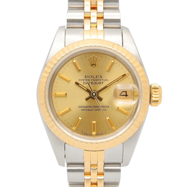 ROLEX Datejust 90 Wrist Watch 69173 Automatic 18KYG Gold SS Used Women