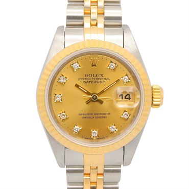 ROLEX Datejust Diamond S Wrist Watch 69173G Automatic 18KYG Gold SS used women