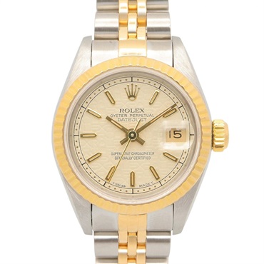 ROLEX Datejust Computer Bar Wrist Watch 69173 Automatic 18KYG  SS Used Women