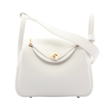 HERMES Lindy Mini Hand Shoulder Bag Clemence leather New White Used Women GHW B