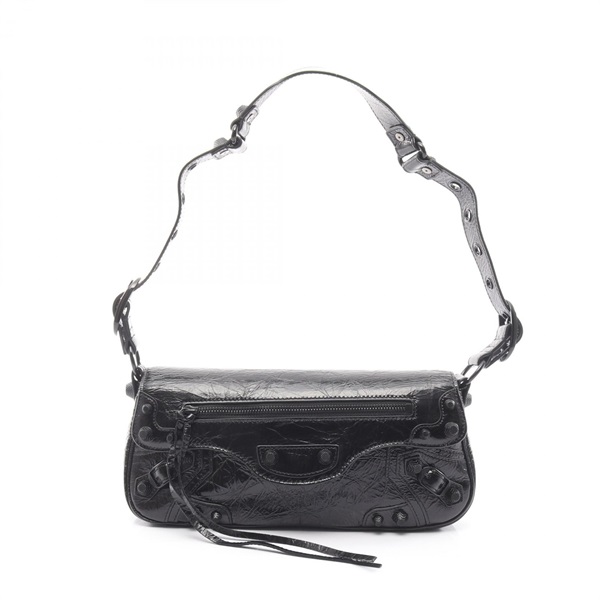 BALENCIAGA LE CAGOLE S Shoulder Handbag leather Black Used Women