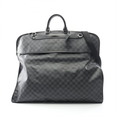 LOUIS VUITTON Garment cover Handbag N41383 Damier graphite canvas leather Used