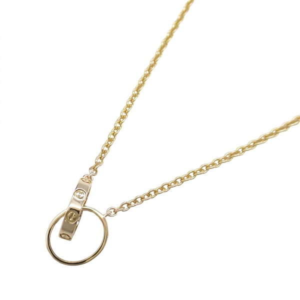 CARTIER Baby Love Necklace 18KRG Pink Rose Gold 44cm Used