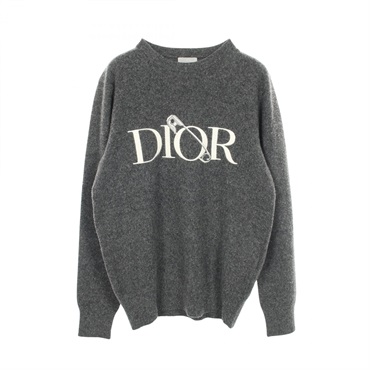 Dior × Judy Blame Knitwear Sweater wool Gray Used Women logo Size M