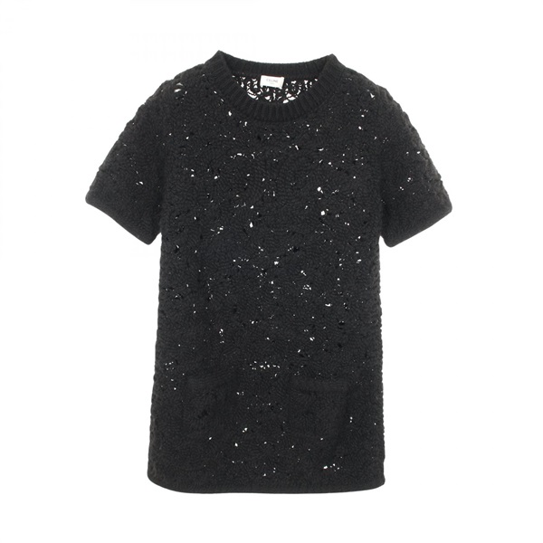 CELINE Knit Dress Nylon Alpaca Mohair Black Used Women size S