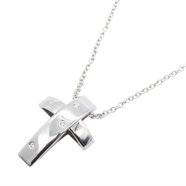 PIAGET Possession Cross Necklace 3PD Pendant 18KWG White Gold Used Women