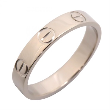 CARTIER mini Love Ring 18KWG White Gold Used #5.25