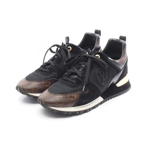 LOUIS VUITTON Runaway line sneakers shoes #41 Canvas Suede Patent leather Used